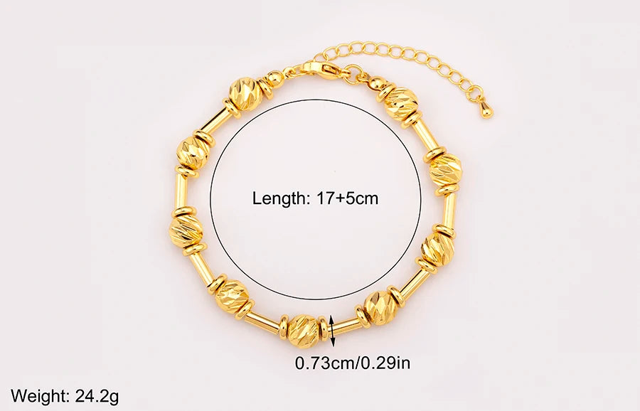 Bracelet Perles CZ Fait Main Ajustable – Chaîne Cuivre Polyvalent Femme