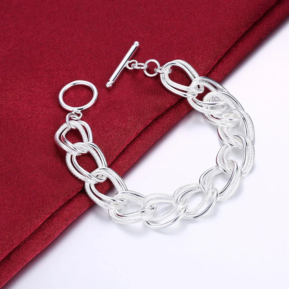Bracelet Chaîne Argent Sterling 925 — Élégant et Minimaliste, 20 Coloris