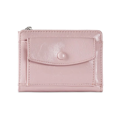 Portefeuille Court Ultra-Mince Cuir PU - Pochette Clutch Zip Multifonction Unisexe