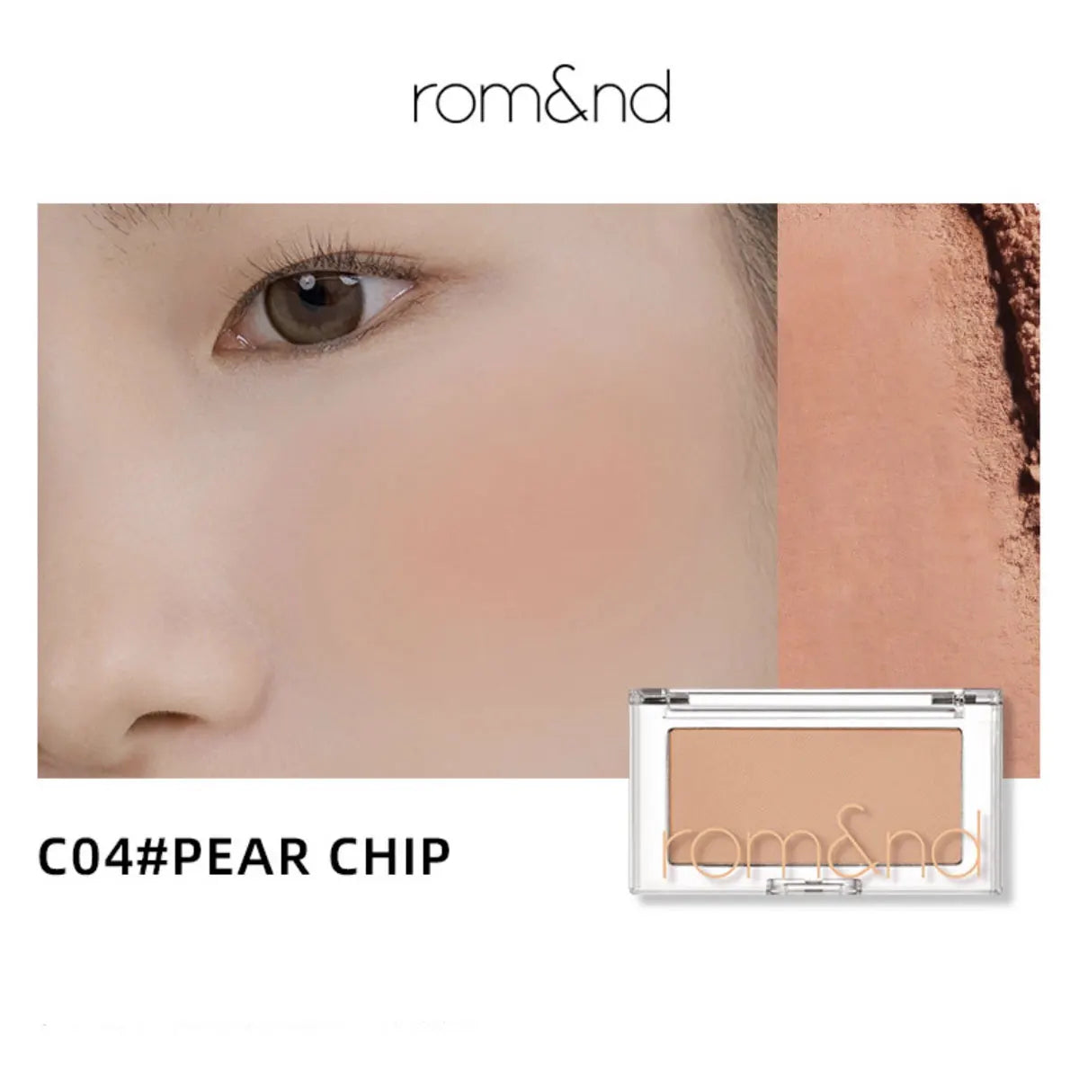 Blush rom&nd Better Than Cheek Peach Chip - Poudre Fine Modulable Sans Retombées Effet Naturel K-Beauty