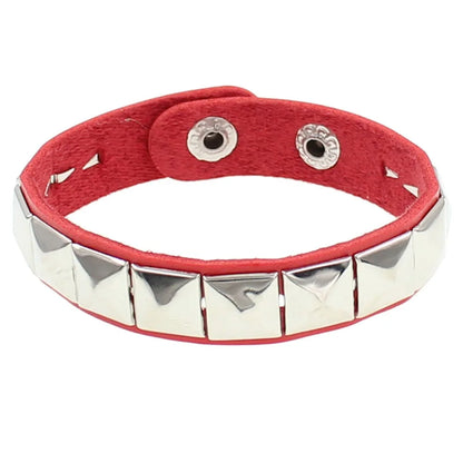 Bracelet Punk Clouté en Cuir — Manchette Gothique Unisexe