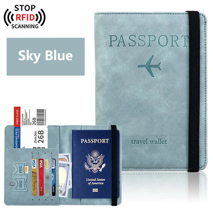 Porte-Passeport Voyage Cuir - Étui Passeport Organisateur Accessoires Voyage pour Femme Homme