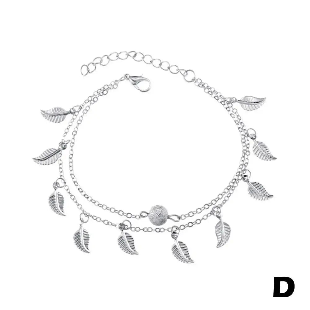 Chaîne de Cheville Bohème Perles Étoiles Pompons – Bracelet Pied Vintage Femme