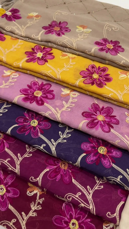 Hijab Imprimé Aquarelle Premium - Voile Femme Doux et Léger