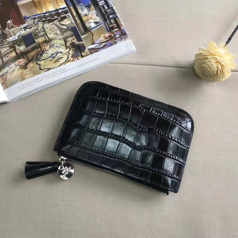 Porte-Monnaie Femme Cuir Véritable Zippé - Mini Portefeuille Homme Compact pour Pièces et Cartes Bancaires