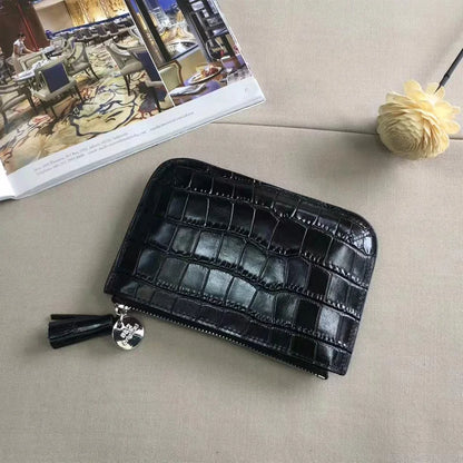 Porte-Monnaie Femme Cuir Véritable Zippé - Mini Portefeuille Homme Compact pour Pièces et Cartes Bancaires