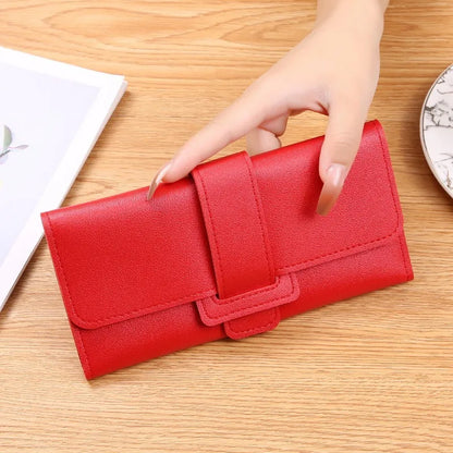 Portefeuille Long Femme Cuir PU Grande Capacité - Porte-Cartes Multi-Positions Fashion