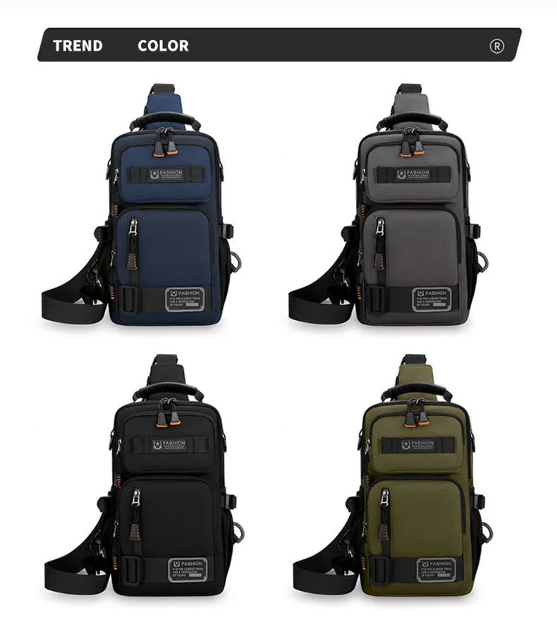 Sac Poitrine Multifonction en Nylon – Sport, Randonnée & Cyclisme