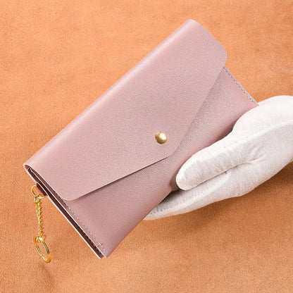 Portefeuille Femme Enveloppe Rétro Cuir PU - Clutch Porte-Cartes Téléphone Monnaie