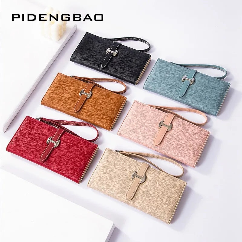 Portefeuille Femme Élégant Grande Capacité - Porte-Cartes Multi-Fentes Clutch