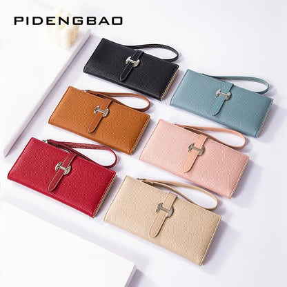 Portefeuille Femme Élégant Grande Capacité - Porte-Cartes Multi-Fentes Clutch