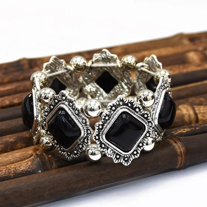 Bracelet Jonc Ethnique Tribal Turquoise - Inspiration Indienne et Africaine