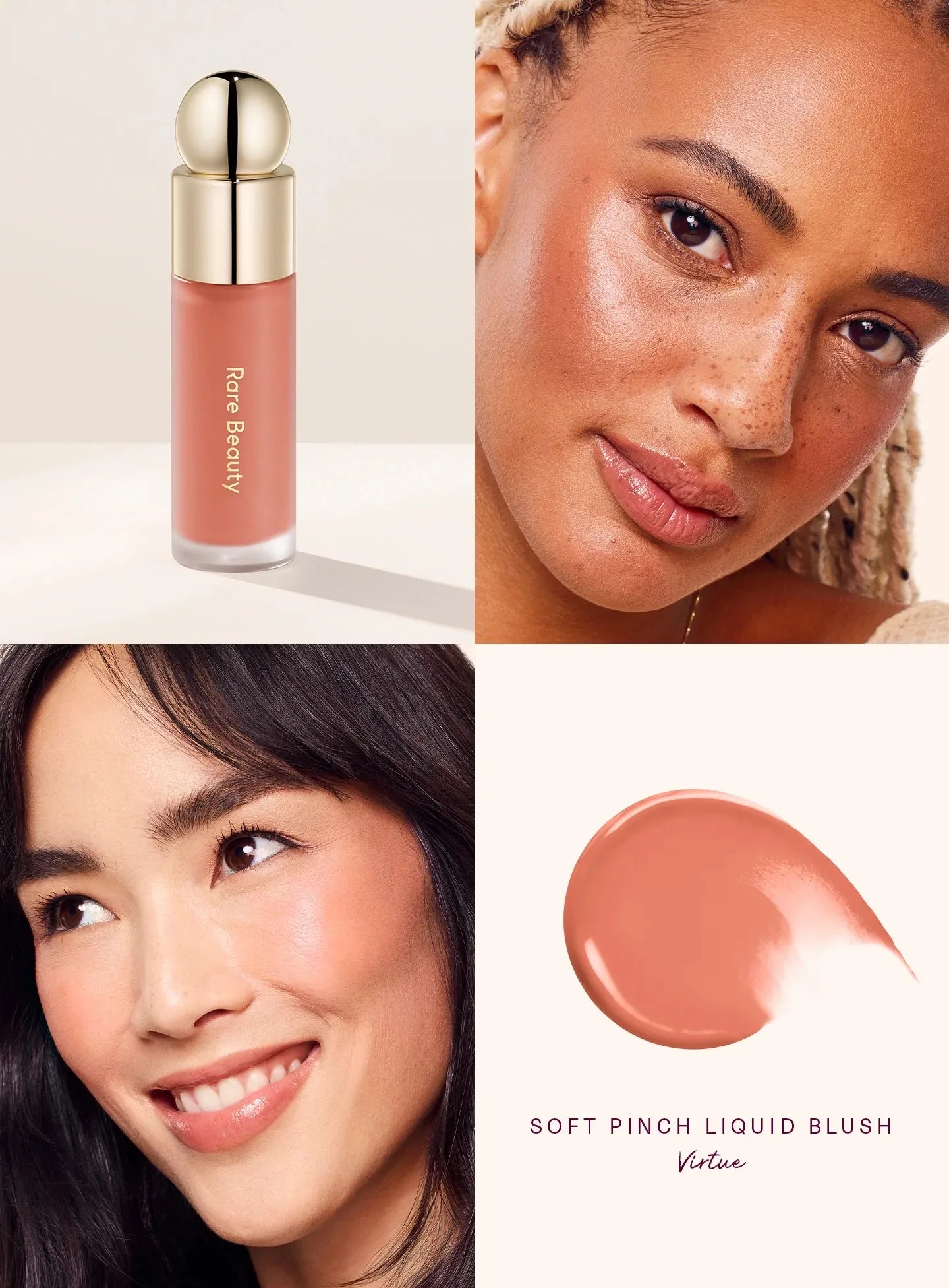 Blush Rare Beauty Matte Lasting Truth - Crème Poudre Rebondi Flou Résistant Transpiration Humidité Longue Tenue