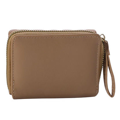 Portefeuille Femme Kawaii Mignon Luxe - Designer Lady Wallet Cuir Porte-Monnaie Beige
