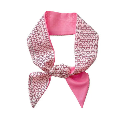 Bandeau Soie Fleur Rose - Headband Ruban Élégant Femme