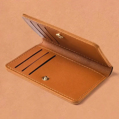 Petit Portefeuille Cuir Ultra-Mince - Porte-Cartes Compact Homme Femme