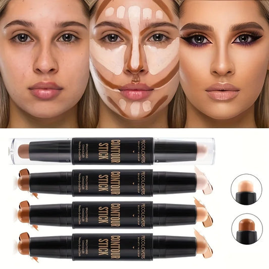 Face Contouring Concealer Bronzer - Makeup Base Cream Foundation Beauty for Women Shade 02