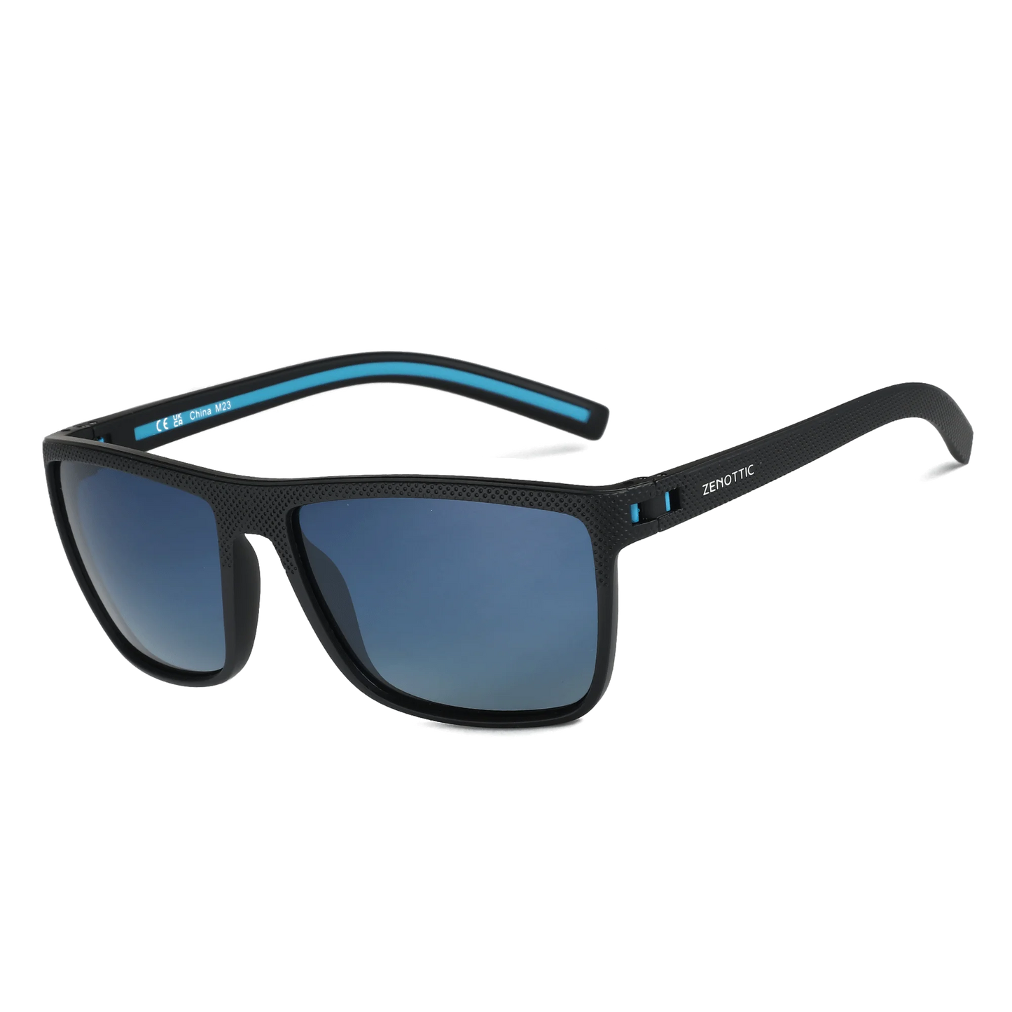 ZENOTTIC Lunettes de Soleil Polarisées Carrées — TR-90 Léger, UV400, Unisexe