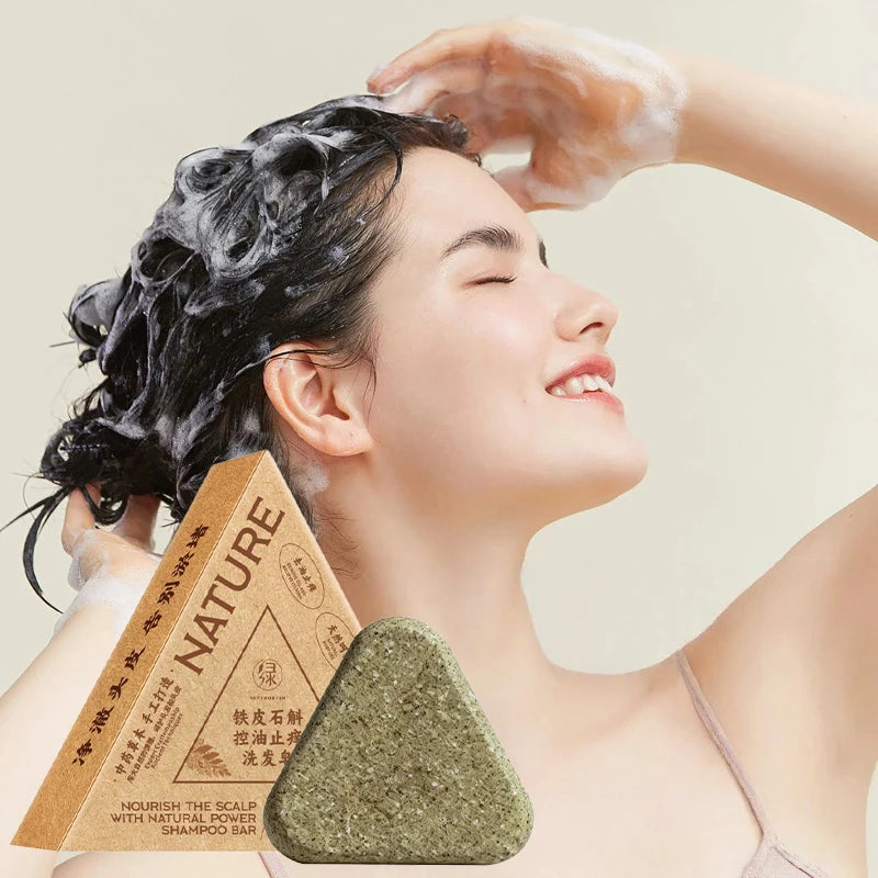 Savon Shampooing Herbes Naturelles 120g - Anti-Chute Volume Contrôle Sébum