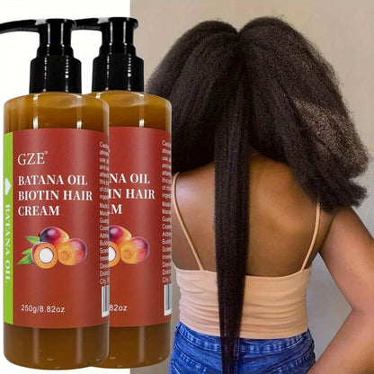 Duo Crème Capillaire Batana Oil & Biotine - Anti-Casse Réparation Intense
