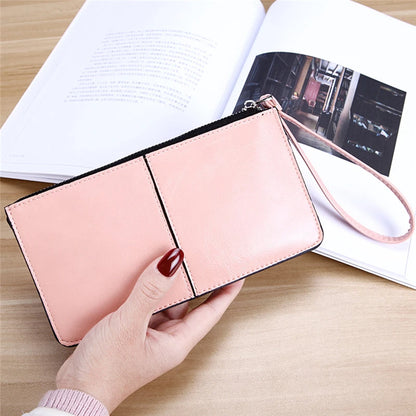 Portefeuille Femme Business Cuir PU Long - Clutch Fermeture Éclair Porte-Cartes Grande Capacité Vert Foncé