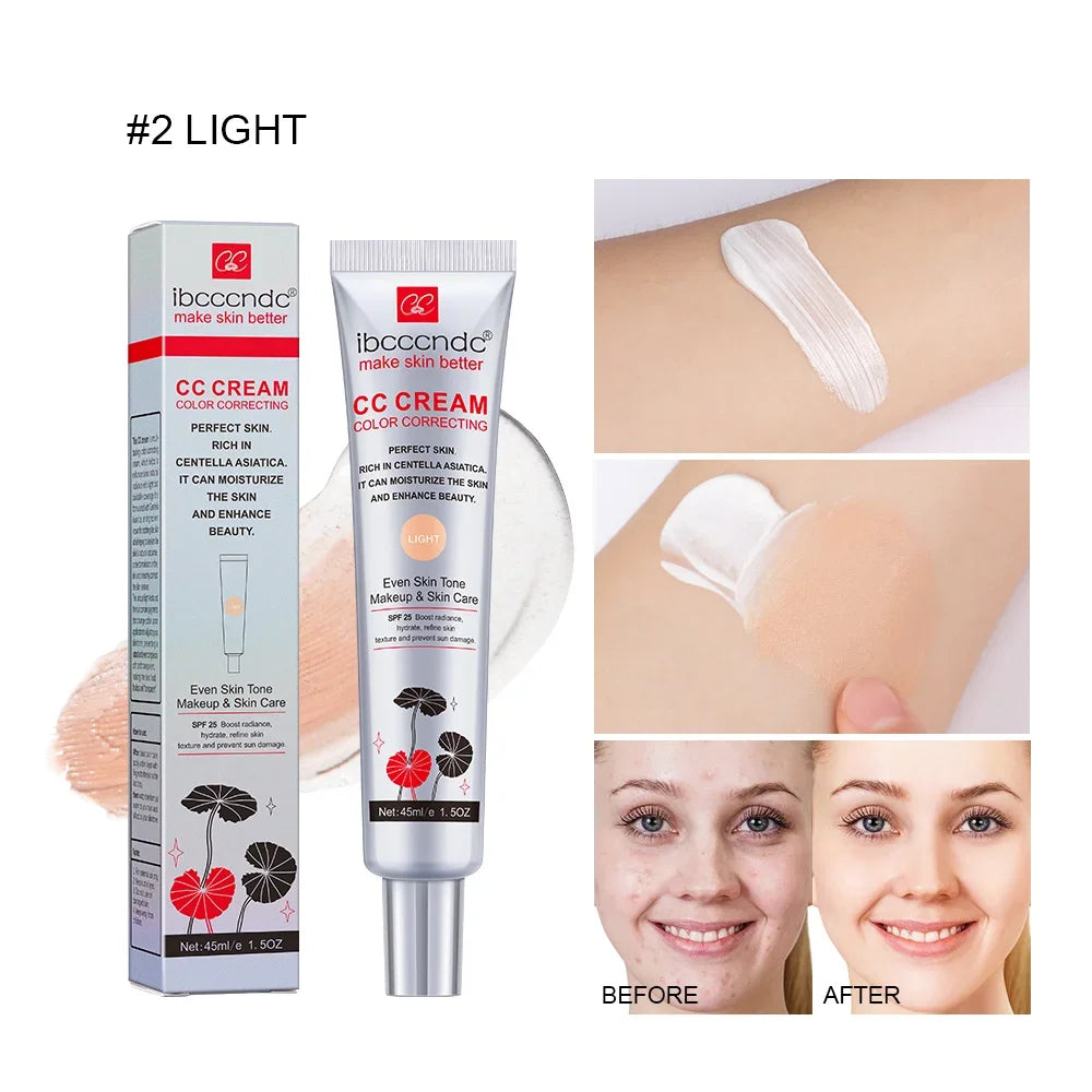 CC Cream Visage Erborian Light - Fond de Teint Correcteur Couvrance Totale Hydratant Base Maquillage Femme
