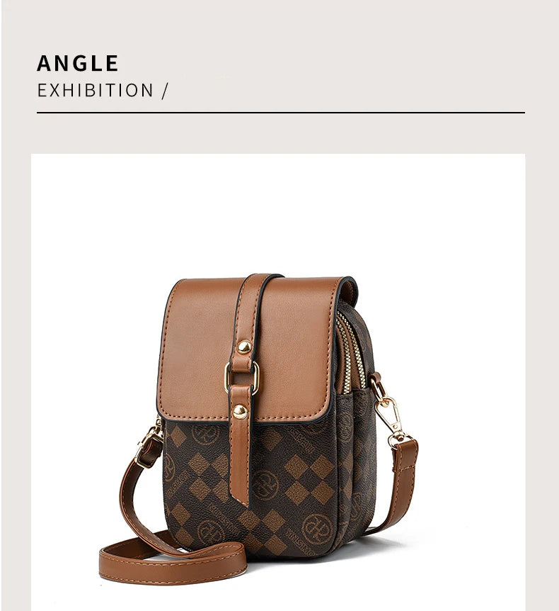 Sac Bandoulière Femme Multi-Poches Crossbody Luxe - Petit Sac Épaule Pratique Shopping Quotidien