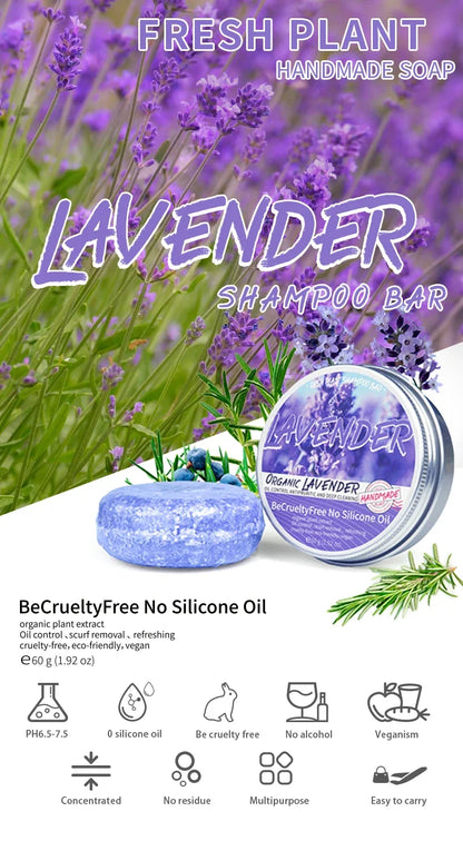 Savon Shampooing à la Lavande - Contrôle Sébum Rafraîchissant Sans Silicone