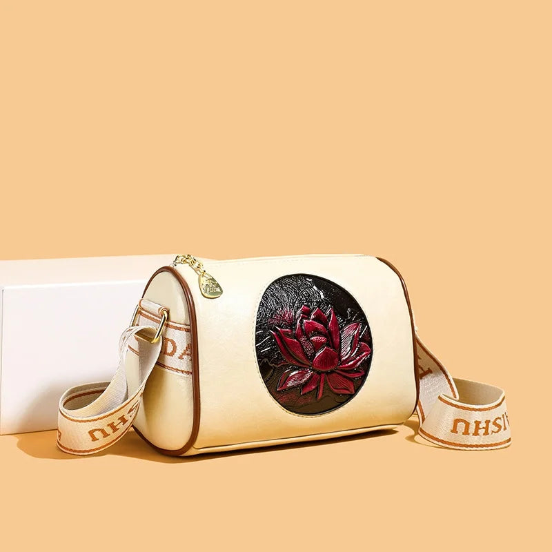 Sac à Main Femme Cuir Souple - Sac Bandoulière Crossbody Imprimé Fashion 2024