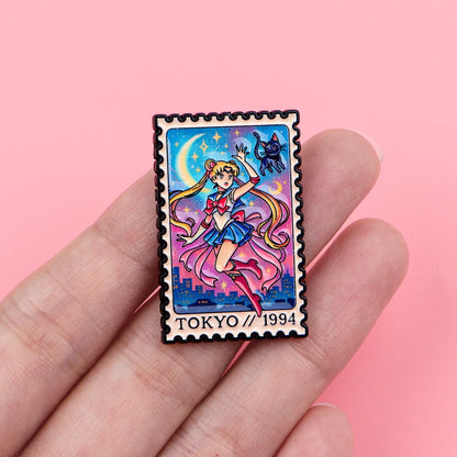 Pin's Émaillé Cartoon Anime Kawaii – Broche Badge Métal Femme Fille