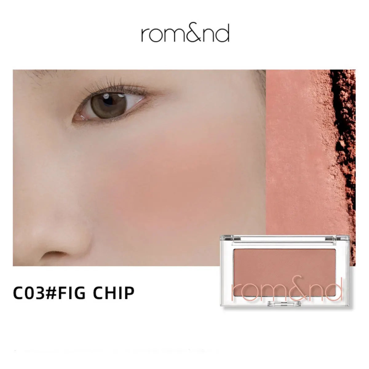 Blush rom&nd Better Than Cheek Peach Chip - Poudre Fine Modulable Sans Retombées Effet Naturel K-Beauty