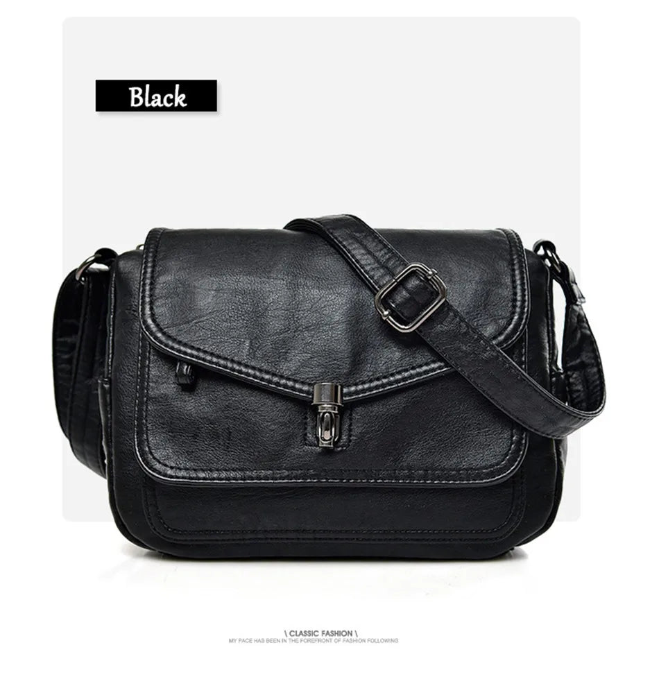 Sac à Bandoulière Femme Vintage Cuir Souple - Petit Sac Crossbody Designer Luxe
