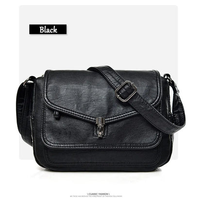 Sac à Bandoulière Femme Vintage Cuir Souple - Petit Sac Crossbody Designer Luxe