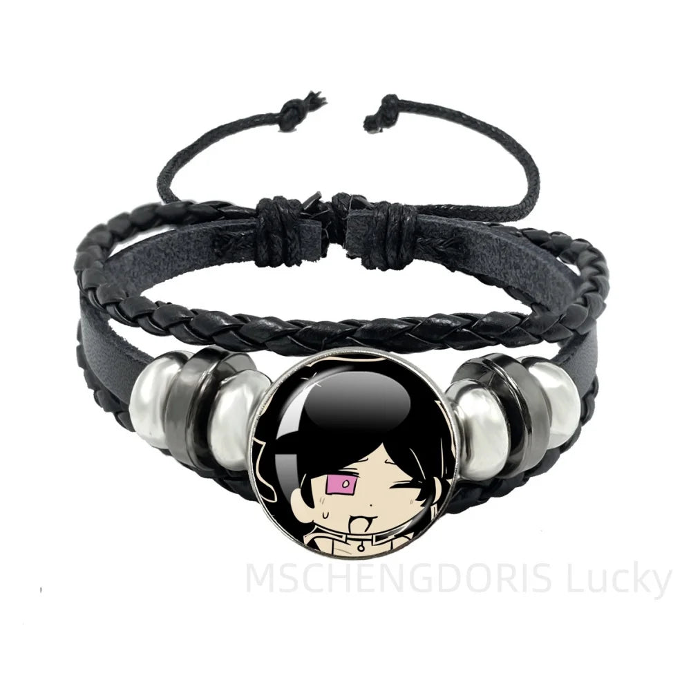 Bracelet Gaming Coffin Andy Leyley – Cuir Multicouche Tressé Noir Unisexe