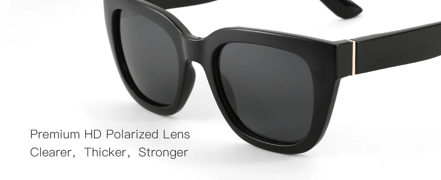 ZENOTTIC Lunettes de Soleil Carrées Polarisées Rétro — UV400, Femme