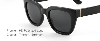 ZENOTTIC Lunettes de Soleil Carrées Polarisées Rétro — UV400, Femme
