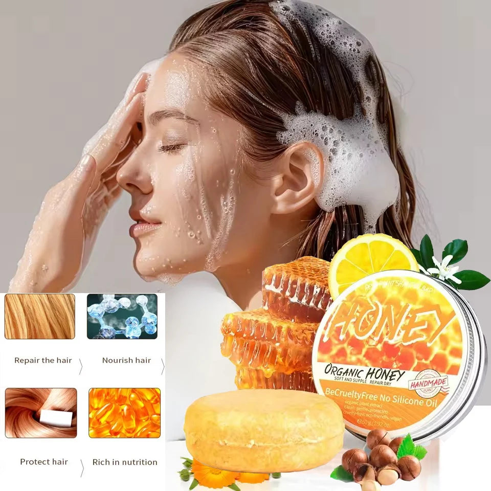 Savon Shampooing au Miel Naturel - Anti-Pelliculaire Contrôle Sébum