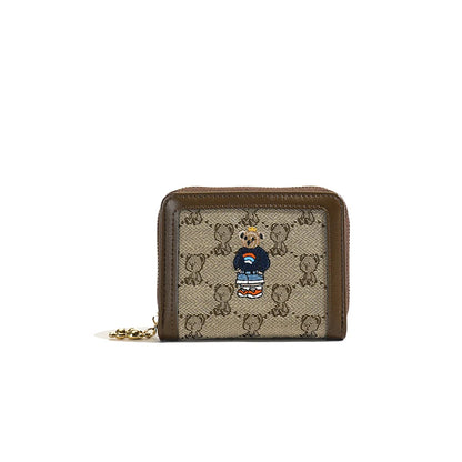 Portefeuille Femme Long Zippé Grande Capacité - Porte-Monnaie Bifold avec Dragonne Porte-Carte Designer Luxe