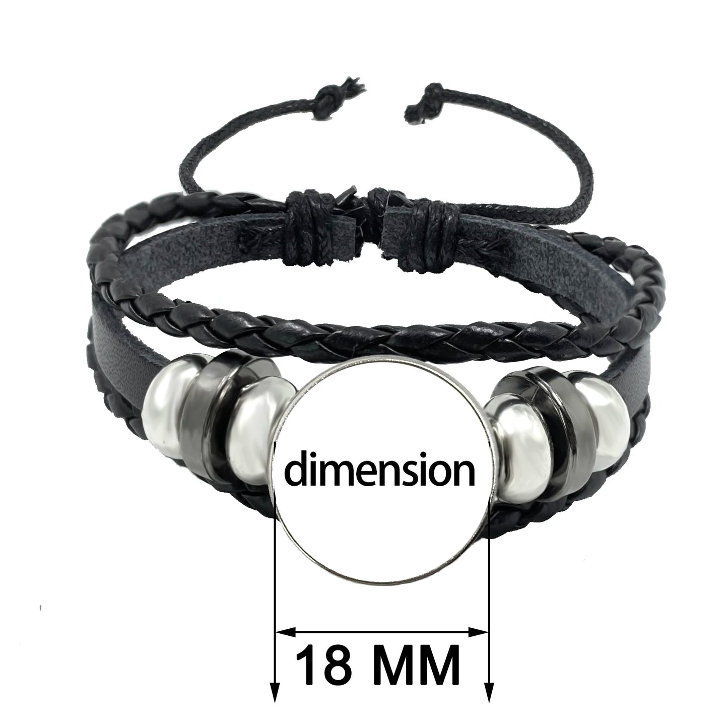 Bracelet Gaming Coffin Andy Leyley – Cuir Multicouche Tressé Noir Unisexe