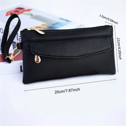 Portefeuille Femme Cuir PU Portable Fashion - Sac à Main Porte-Monnaie Téléphone Étanche