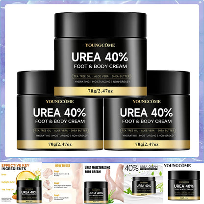 Crème Urée 40% Pieds 40g - Talons Fissurés Genoux Mains Hydratante Réparatrice Exfoliante Peau Sèche