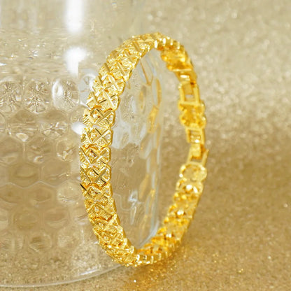 Bracelet Cuivre Plaqué Or 24K – Style Bohème Élégant, Quotidien & Cérémonie
