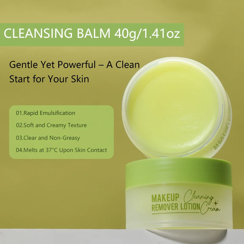 Baume Démaquillant Rafraîchissant Non-Gras - Maquillage Léger Intense Hydratant Nettoyant Visage Beauté