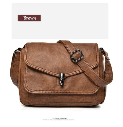 Sac à Bandoulière Femme Vintage Cuir Souple - Petit Sac Crossbody Designer Luxe