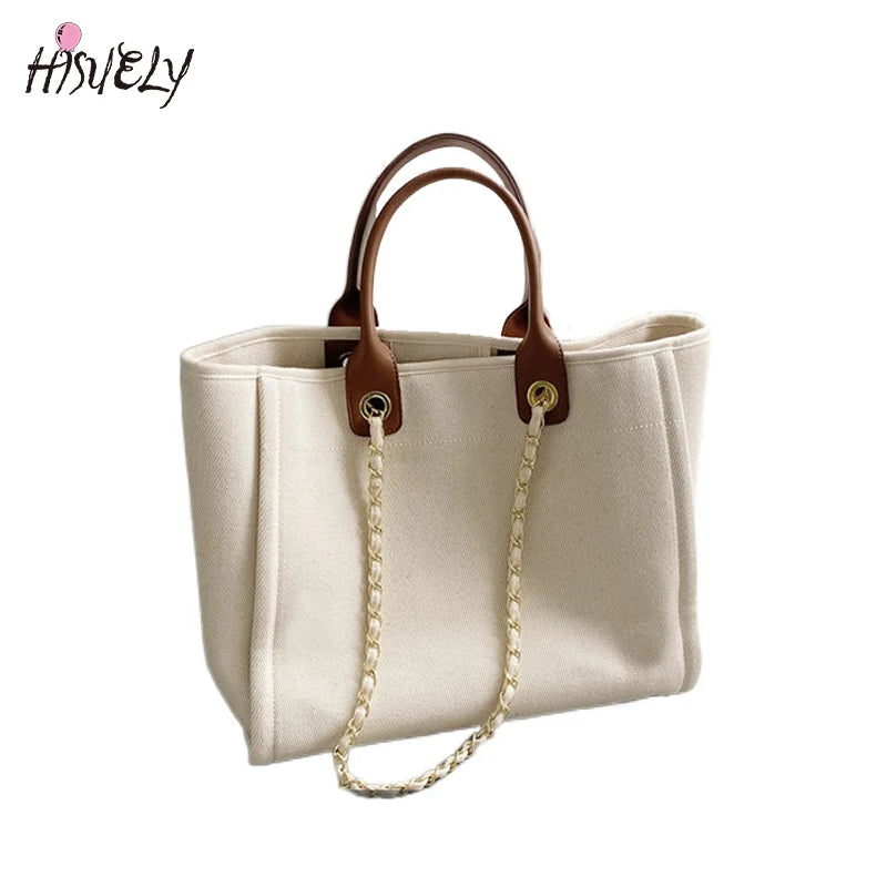 Sac Toile Femme Grande Capacité 2025 - Sac Shopping Bandoulière 2 Tailles