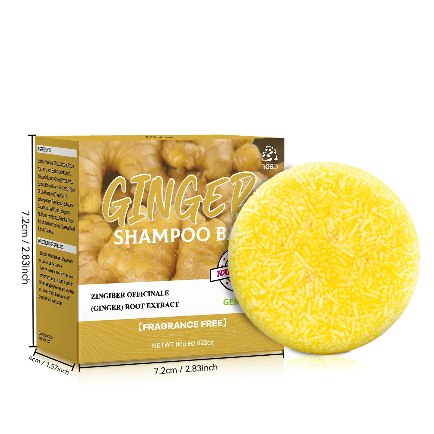 Shampooing Naturel au Gingembre & Aloe Vera - Hydratation Profonde