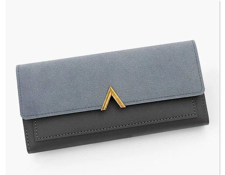 Portefeuille Femme Long Cuir PU Perles - Porte-Monnaie Carte Clutch Mini Fermoir Rouge