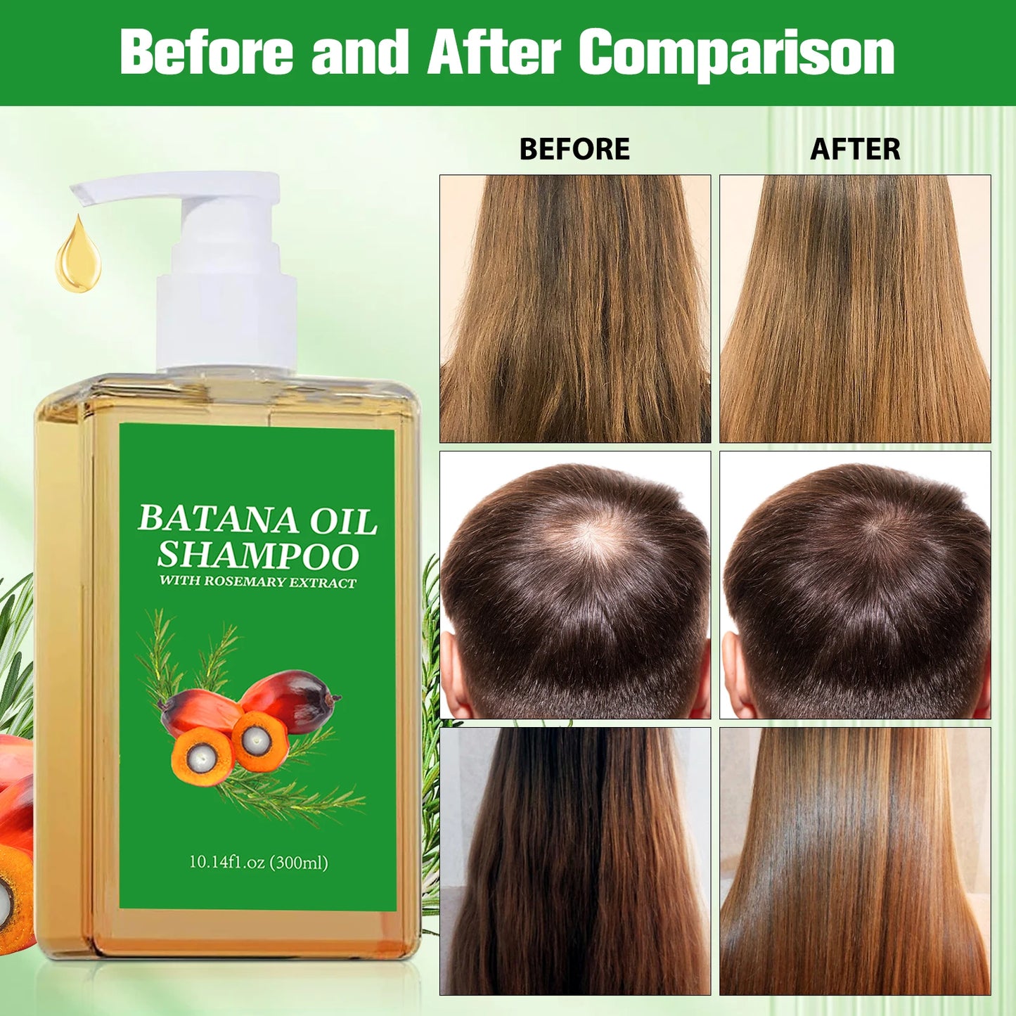 Ensemble Shampooing & Huile de Batana Pure - Croissance & Réparation Capillaire