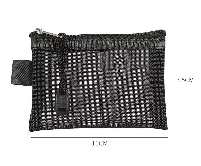 Porte-Monnaie Filet Transparent Zippé – Pochette Carte & Clés