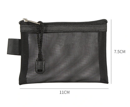 Porte-Monnaie Filet Transparent Zippé – Pochette Carte & Clés